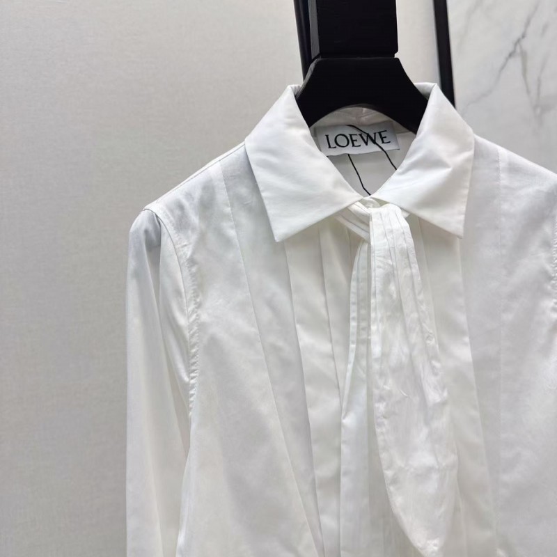 L0ew* SpringSummer new pleated knot shirt