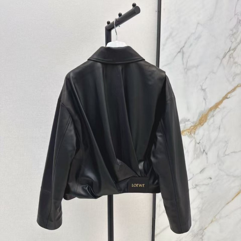 L0ew* Spring and Summer latest retro modern fashion design imported sheepskin pleated women