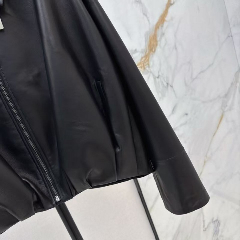 L0ew* Spring and Summer latest retro modern fashion design imported sheepskin pleated women