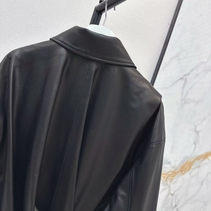 L0ew* Spring and Summer latest retro modern fashion design imported sheepskin pleated women