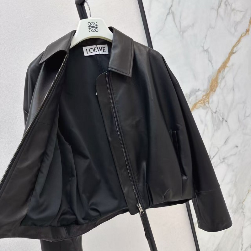 L0ew* Spring and Summer latest retro modern fashion design imported sheepskin pleated women