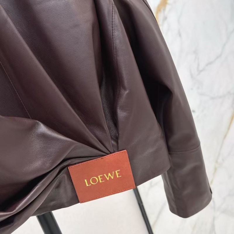 L0ew* Spring and Summer latest retro modern fashion design imported sheepskin pleated women