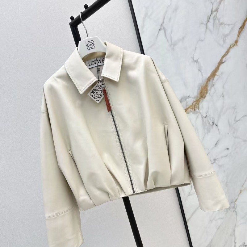 L0ew* Spring and Summer latest retro modern fashion design imported sheepskin pleated women