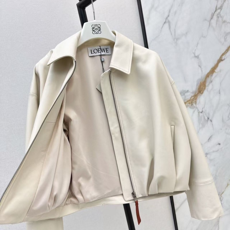 L0ew* Spring and Summer latest retro modern fashion design imported sheepskin pleated women