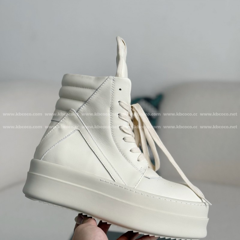 RICK OWENSRO GEOBASKET HIGH-TOP FASHION PLIMSOLLS