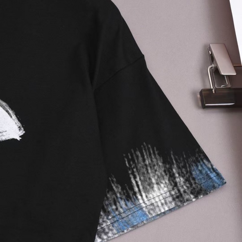 D*0r 2025 new Starry Sky Graffiti Round Neck T-shirt