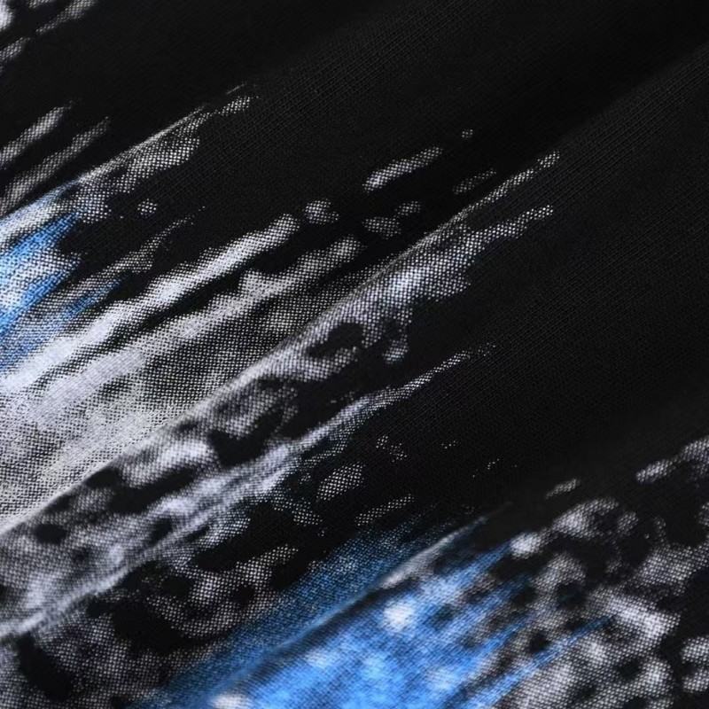 D*0r 2025 new Starry Sky Graffiti Round Neck T-shirt