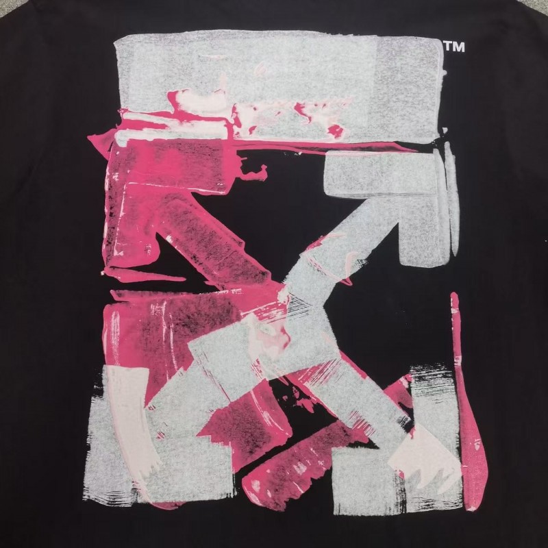 off white eco-friendly graffiti arrow print cotton T-shirt