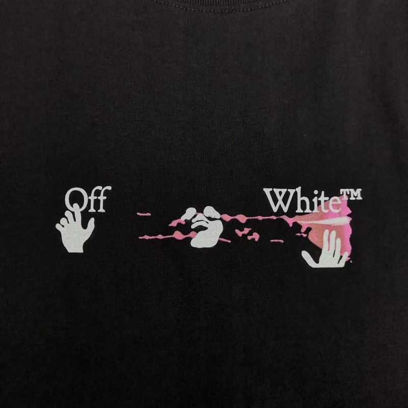 off white eco-friendly graffiti arrow print cotton T-shirt