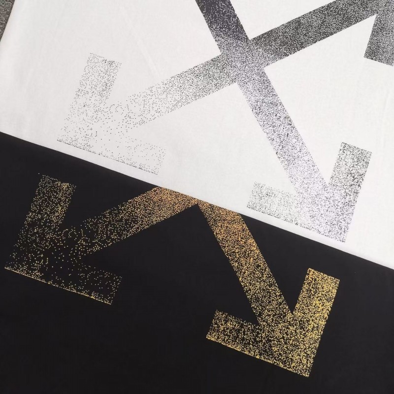 off white 2025ss summer new gradient printed T-shirt
