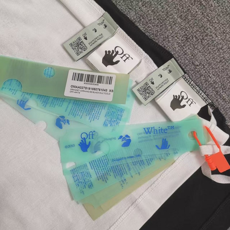 off white 2025ss summer new gradient printed T-shirt