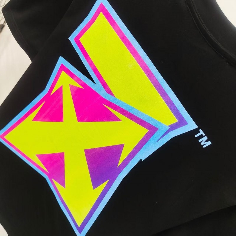 off white deformed 3D colorful graffiti arrow