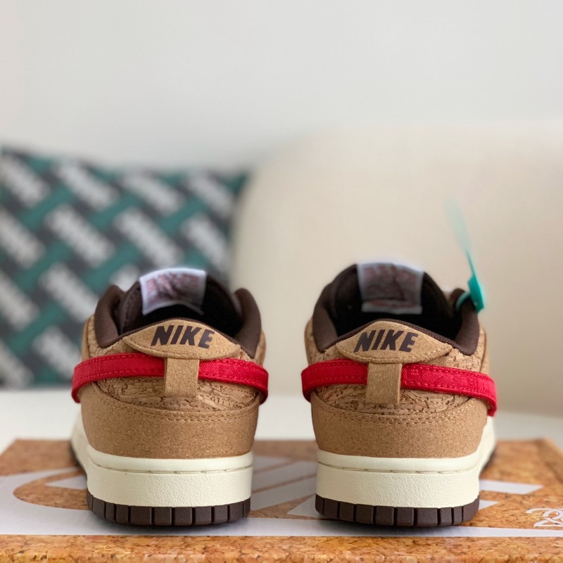 CLOT x Nike Dunk Low SP CN GCEL Cork Sneakers