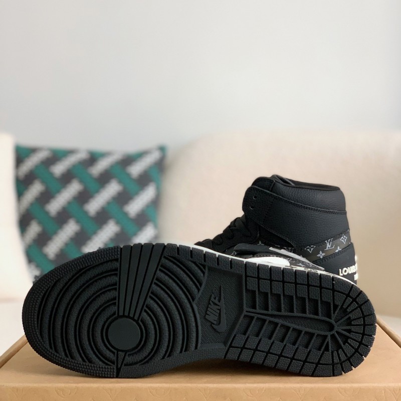 L0*is V*t0n x Nike Air Jorda 1 High AJ1 Sneakers