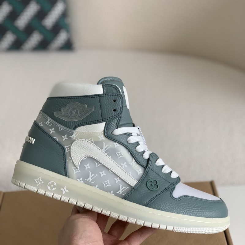 L0*is V*t0n x Nike Air Jorda 1 High AJ1 Sneakers