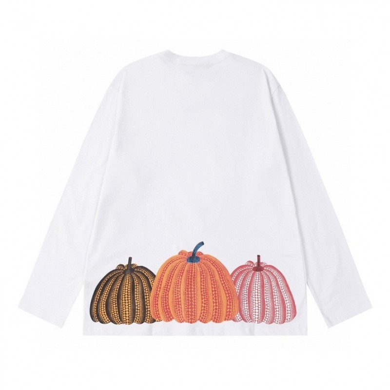 LV pumpkin print round neck long sleeve T-shirt 6602 new style