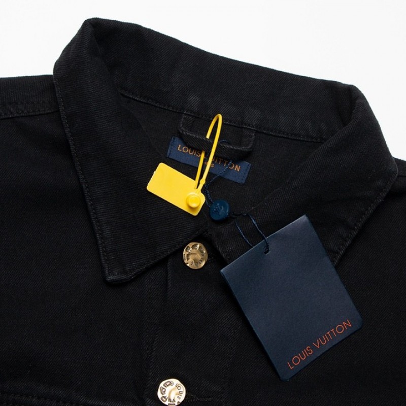 L0*is V*t0n "LV Back Duck Flying" printed denim jacket