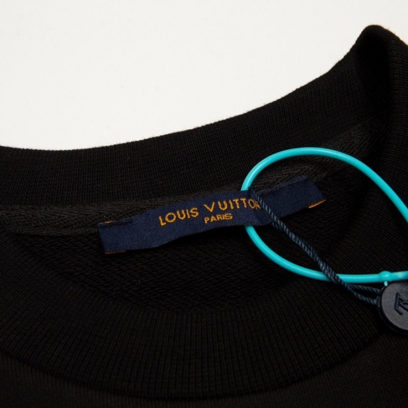 L0*is V*t0n 23ss hammer pattern embroidered round neck sweatshirt