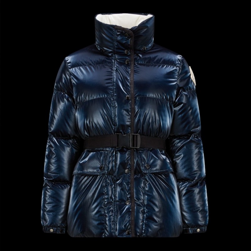 Moncler short jacket down for women-blue