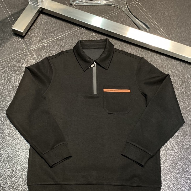 Zegna lapel casual sweatshirt