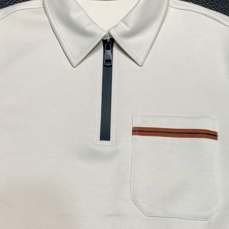 Zegna lapel casual sweatshirt