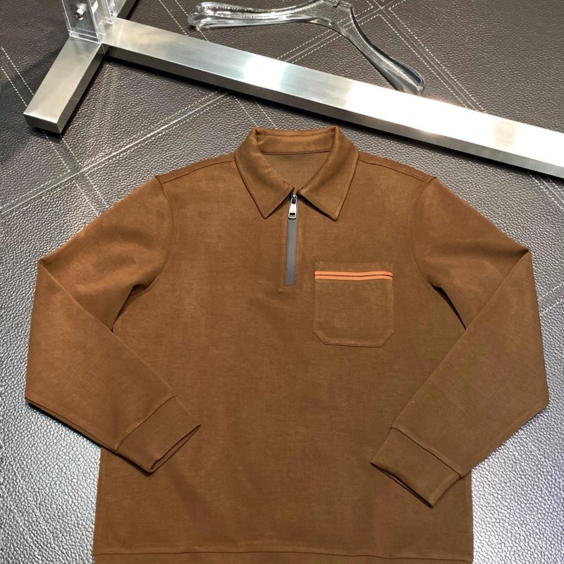 Zegna lapel casual sweatshirt