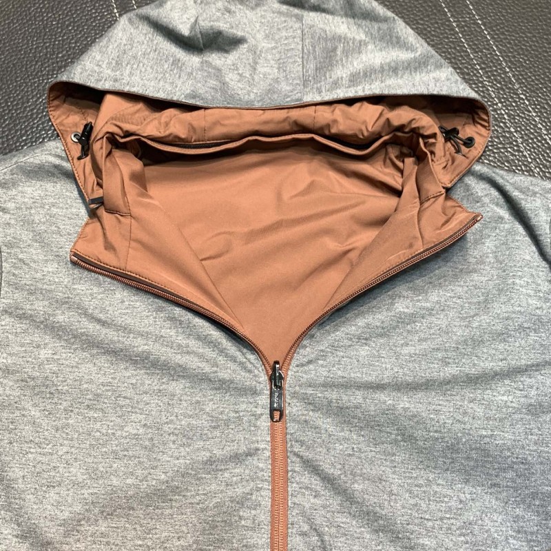 Zegna Hooded reversible jacket