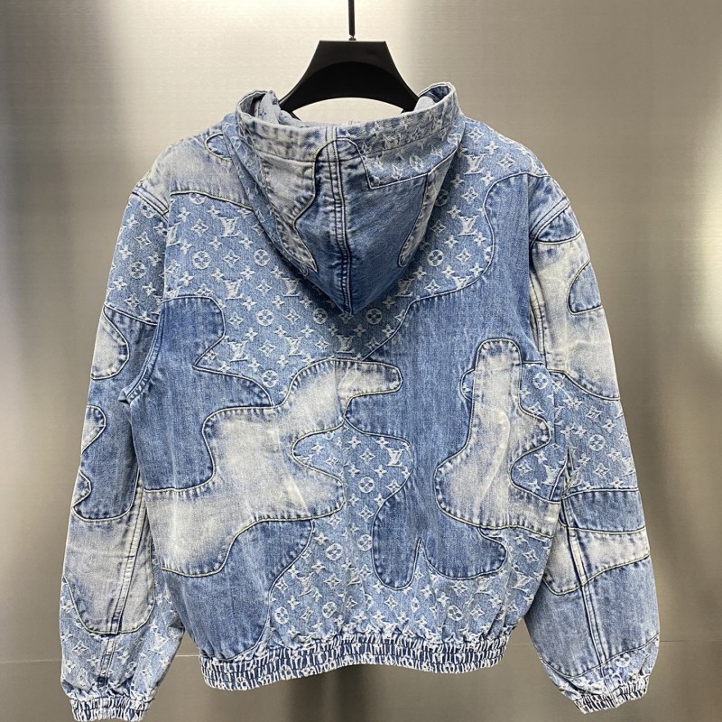 L0*is V*t0n casual hoodie denim jacket