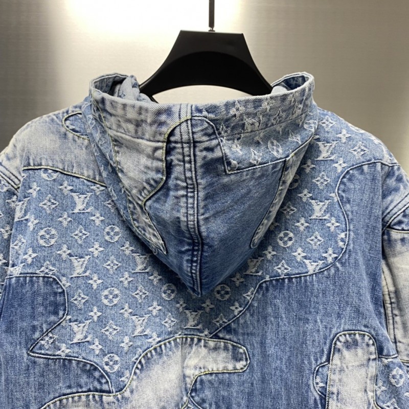 L0*is V*t0n casual hoodie denim jacket