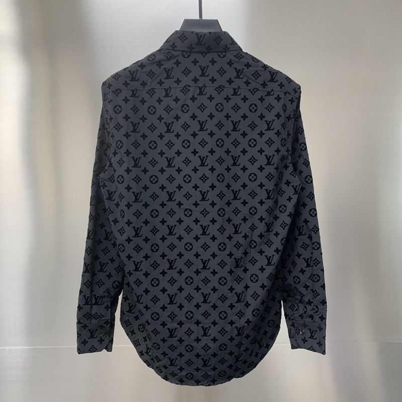 L0*is V*t0n Flocked jacquard all over printed long sleeve shirt