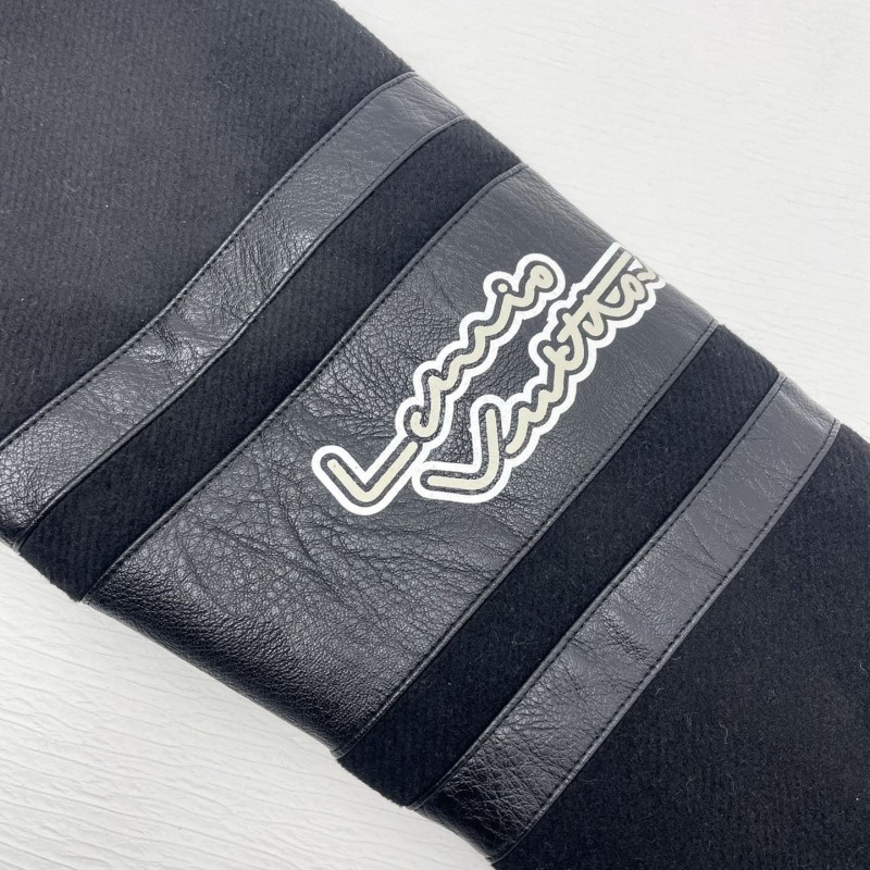 L0*is V*t0n Baseball blouson jacket with sheepskin body and wool sleeves