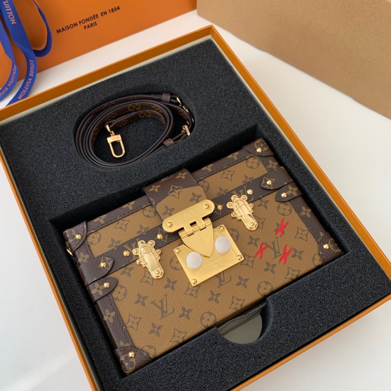 L0*is V*t0n Petite Malle Brown monogram reverse M44154,Size:19*15*5cm