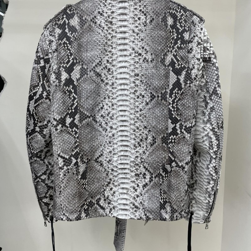 Amiri Real python leather jacket