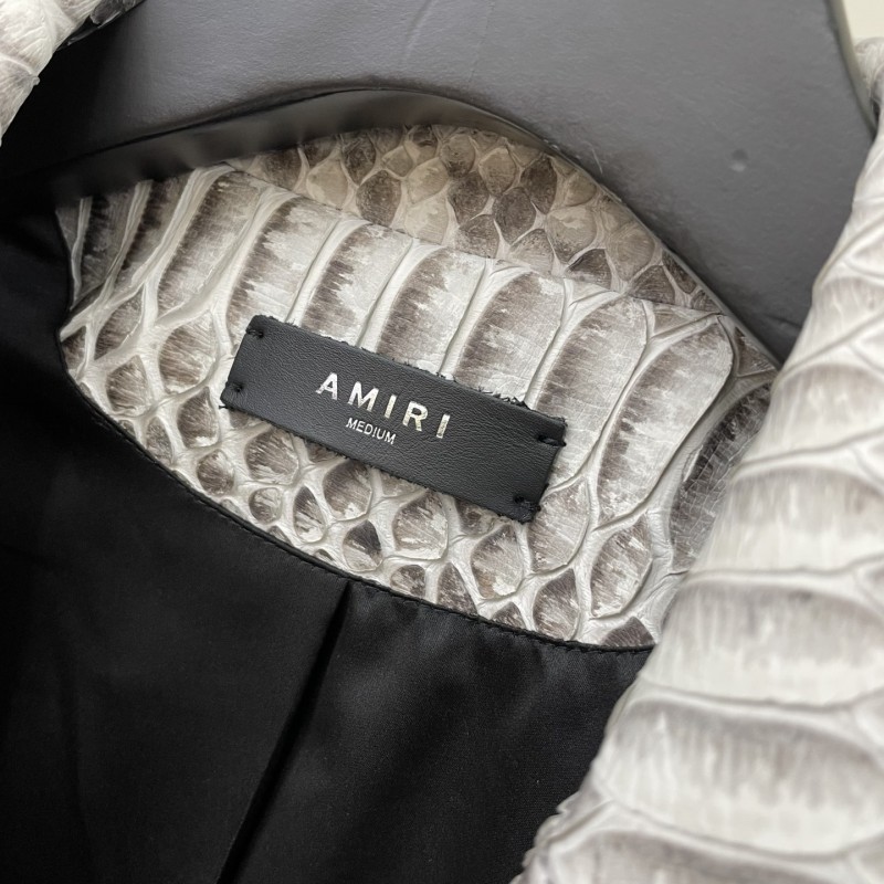 Amiri Real python leather jacket