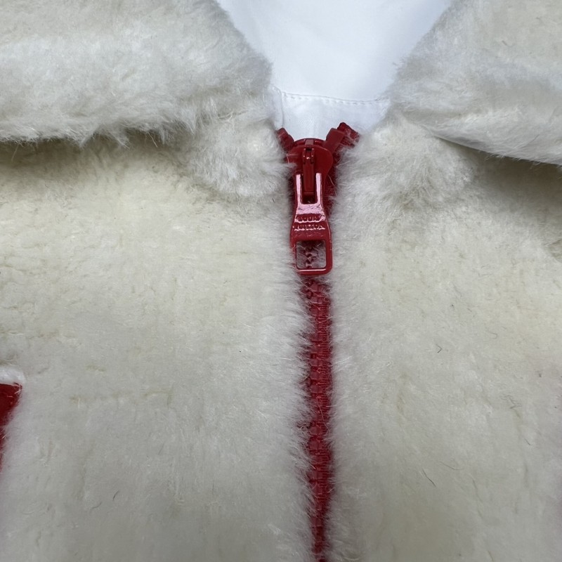 L0*is V*t0n Multi-pocket plush leather jacket