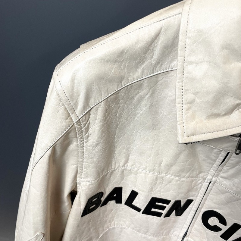 Ba*len*cia*ga Paris catwalk style biker leather jacket