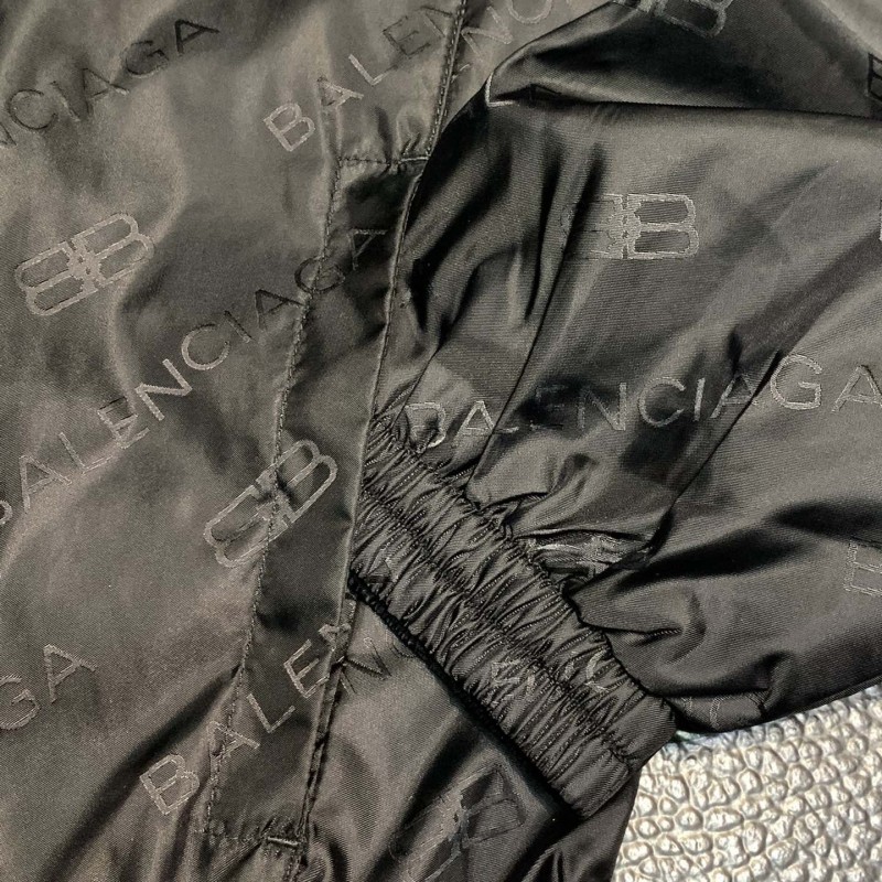 Ba*len*cia*ga  hooded stand collar jacket