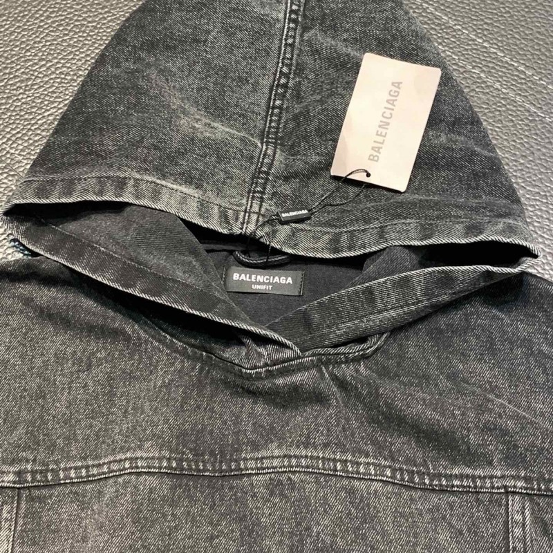 Ba*len*cia*ga  hooded stand collar jacket