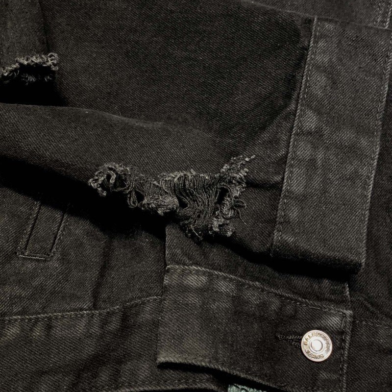 Ba*len*cia*ga  ripped denim jacket
