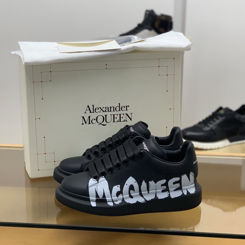 Ale*d*r M*Q*en MQ 3D black letter Sneakers