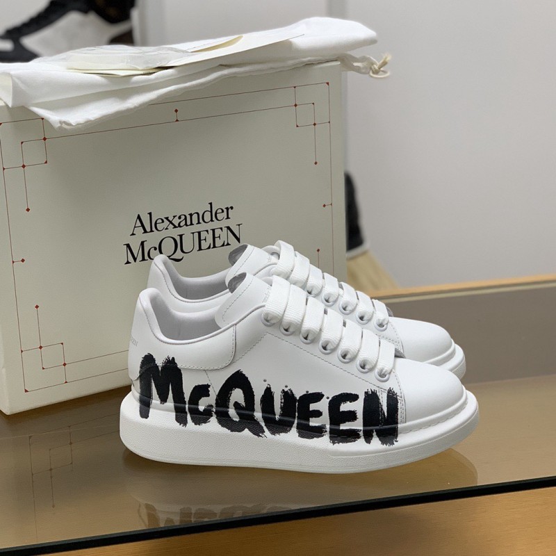 Ale*d*r M*Q*en MQ 3D white letter Sneakers