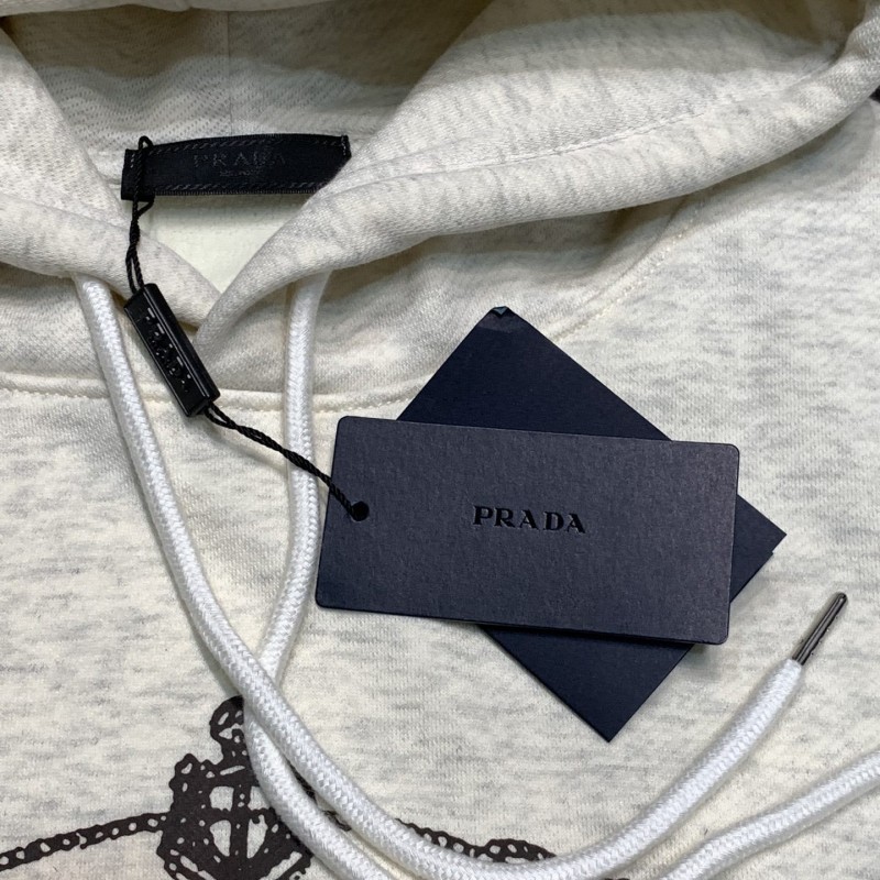Pra*a fleece hooded sweatshirt