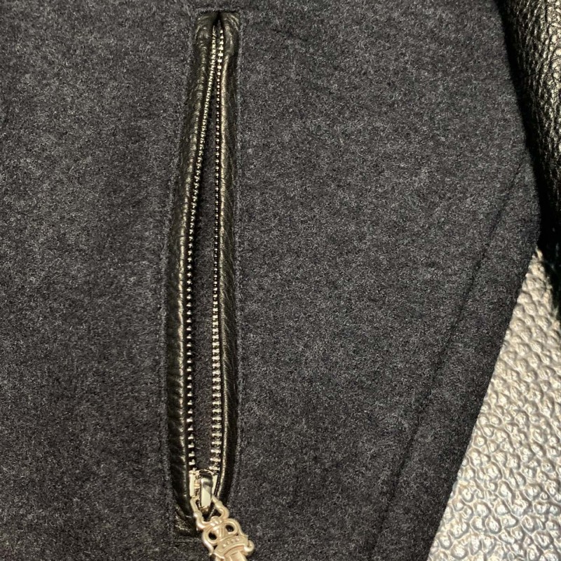 Ch**me He**ts patchwork leather jacket