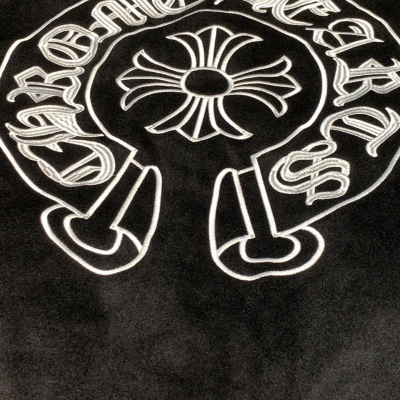 Ch**me He**ts Embroidered patchwork wool baseball jacket