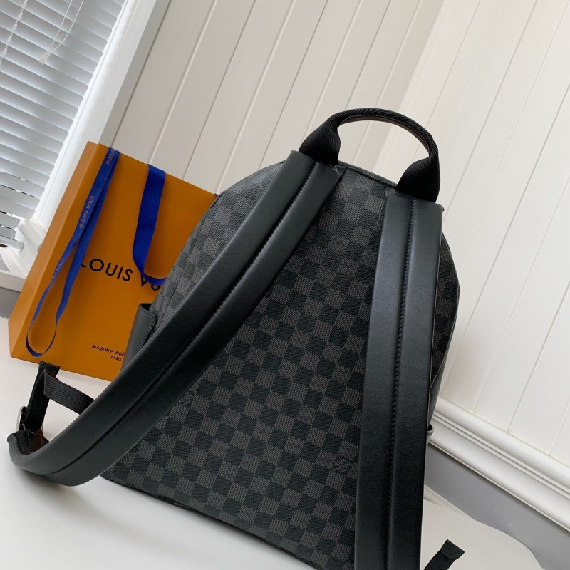 L0*is V*t0n 24s New DISCOVERY Small Black Checker Backpack N40514, Top Quality Size: 29 * 38 * 20c