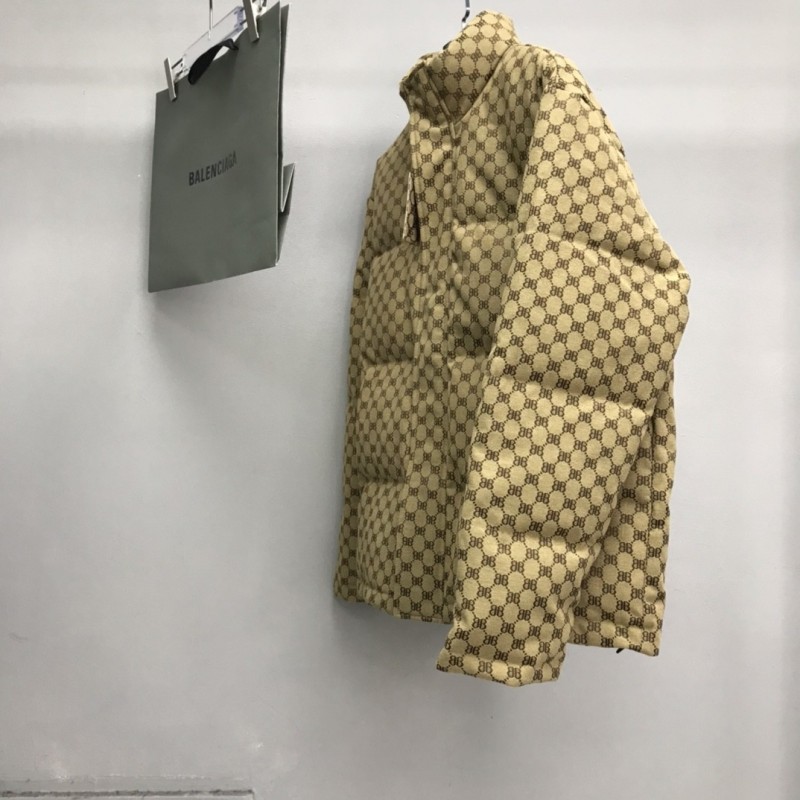 Ba*len*cia*ga all-over printed double B down jacket