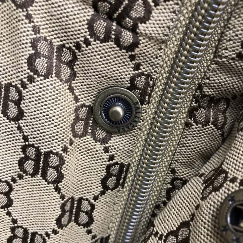 Ba*len*cia*ga all-over printed double B down jacket