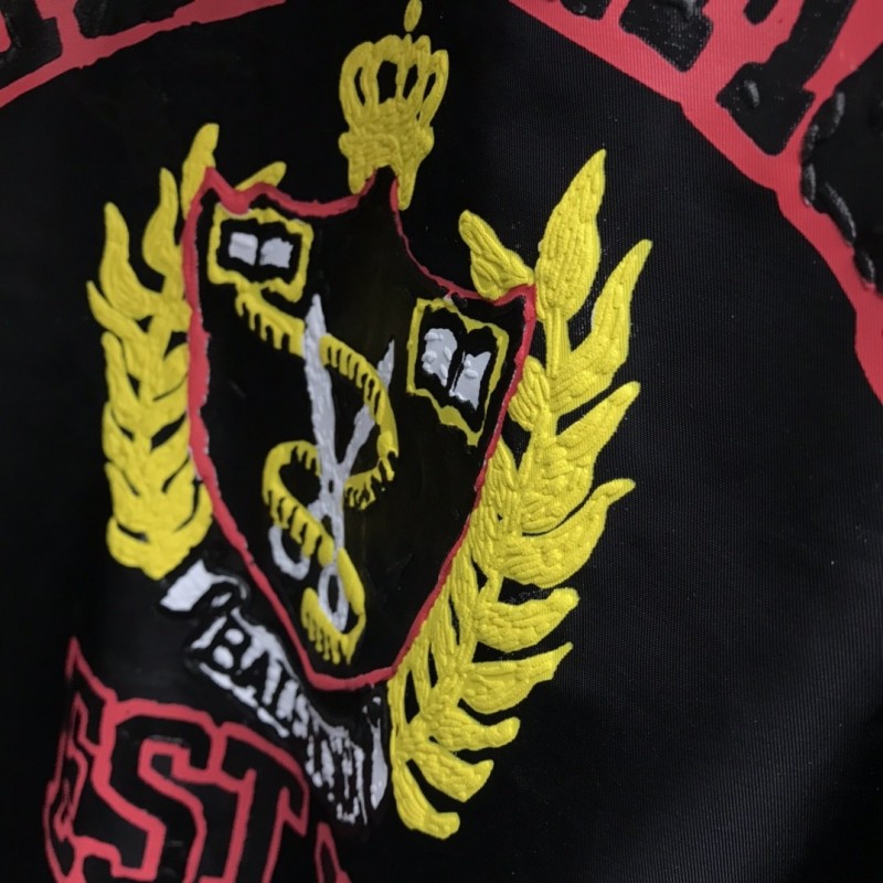 Ba*len*cia*ga foamed wheat logo jacket