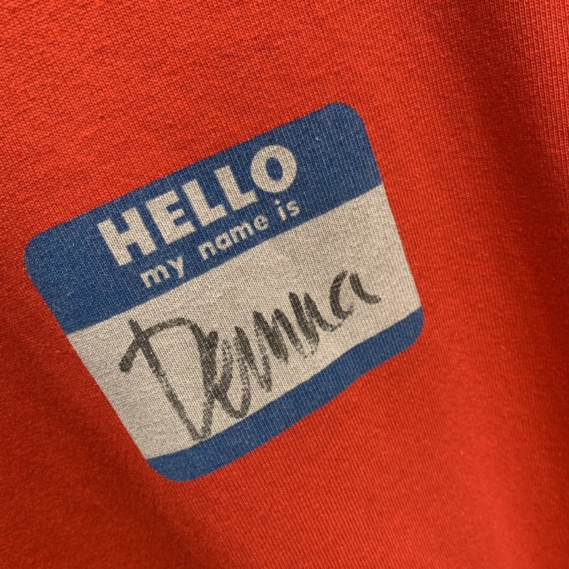 Ba*len*cia*ga signature worn T-shirt
