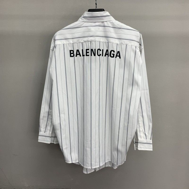 Ba*len*cia*ga striped long-sleeved shirt
